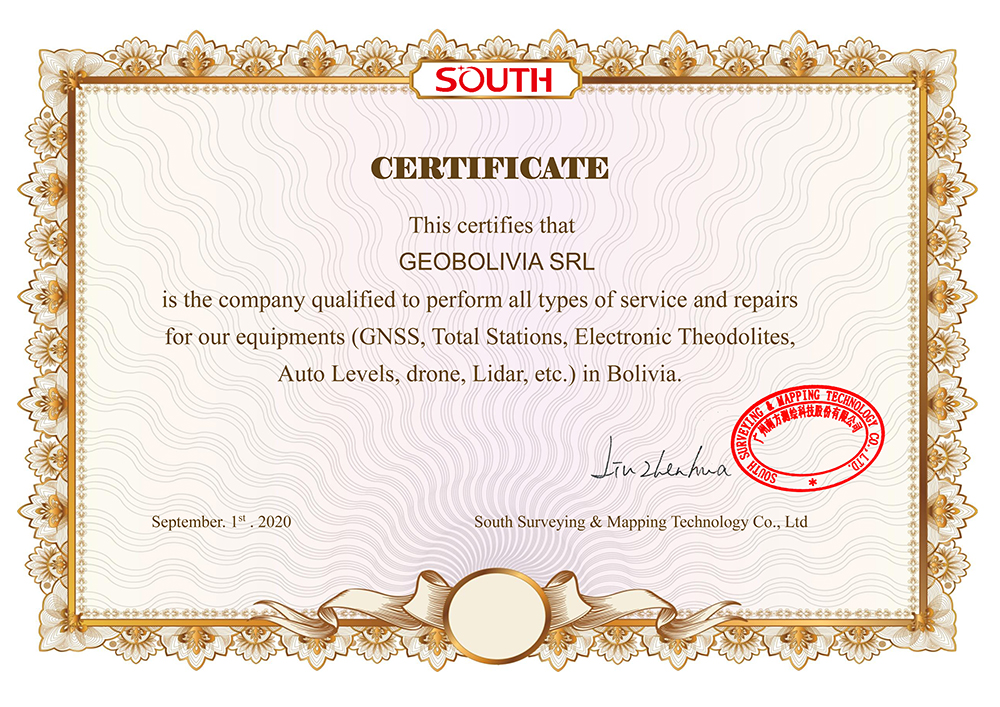 1. Service Certification 2020 Geobolivia