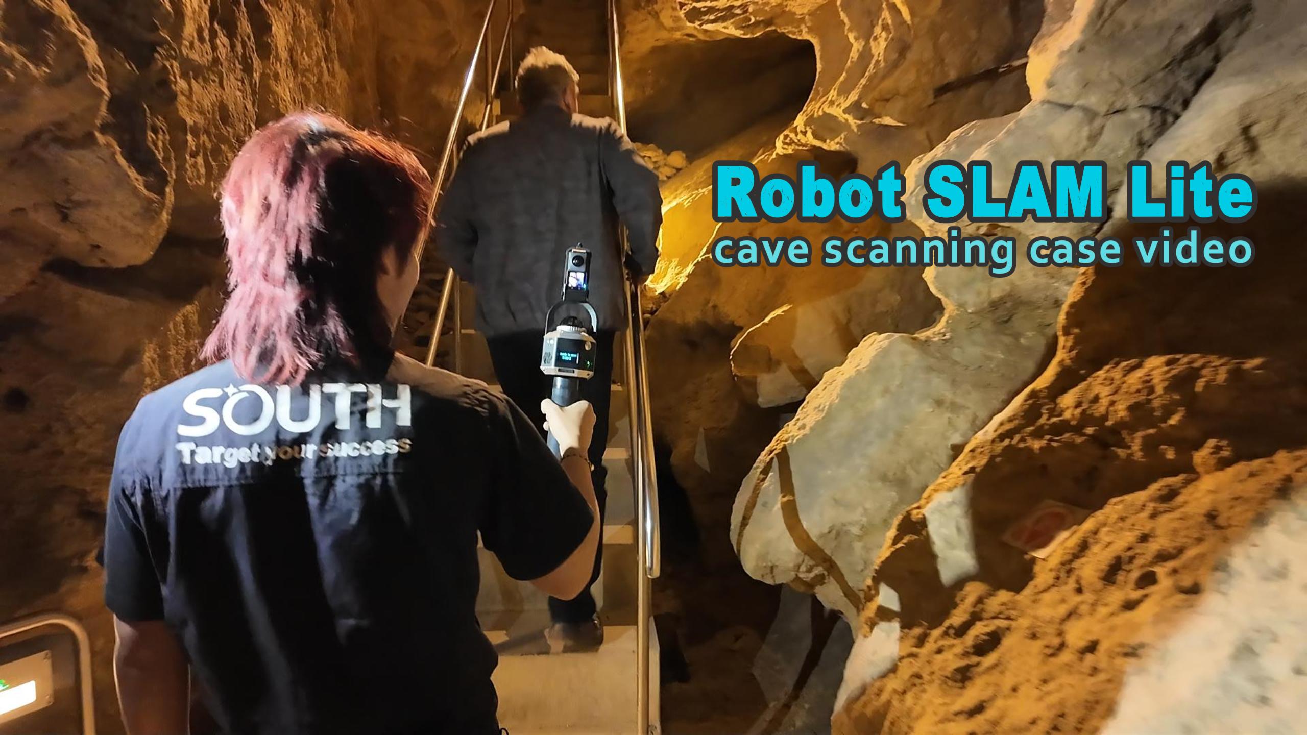 RobotSLAM lite challenges complex cave scanning - more details are reflected in a stable system